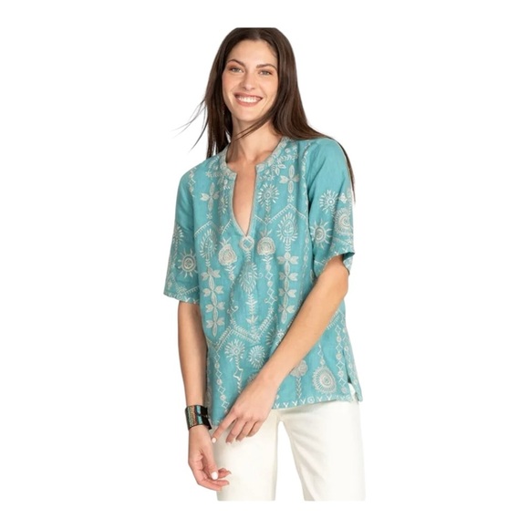 Johnny Was Makana Easy V Neck Blouse - Picture 8 of 8